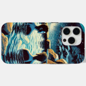 iPhone 15 Pro Max Hoesje - Jonge mannen in onsen (Achterkant (horizontaal))