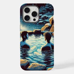 iPhone 15 Pro Max Hoesje - Jonge mannen in onsen