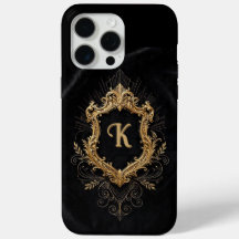 iPhone 15 Pro Max Hoesje • Monogram Elegant Goud