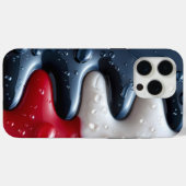 iPhone 15 pro max hoesje rood, wit en zwart romig (Achterkant (horizontaal))