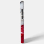 iPhone 15 pro max hoesje rood, wit en zwart romig (Achterkant / Links)