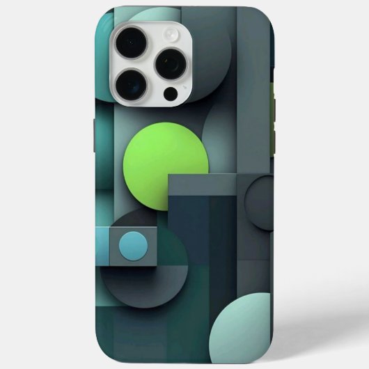 iPhone 15 pro max hoesje zwart en groen (Achterkant)