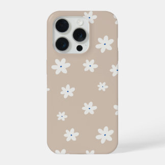Iphone 15 Pro telefoonhoesje met bloemendesign. Case