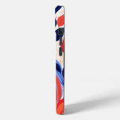 iPhone 15 Telefoon Case w / Abstract Floral Design (Achterkant / Links)