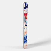 iPhone 15 Telefoon Case w / Abstract Floral Design (Achterkant / Rechts)