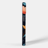 iPhone 15 Telefoon Case w / Cartoon Art Floral Des (Achterkant / Rechts)