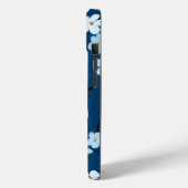 iPhone 15 Telefoonhoesje Blauw & Wit Bloemen Ontwe Case-Mate iPhone Case (Achterkant / Links)