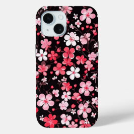 iPhone 15 Telefoonhoesje Cherry Blossom Floral Des iPhone 15 Case