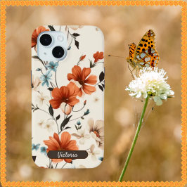 iPhone 15 Telefoonhoesje Eenvoudig Elegant Bloemen iPhone 15 Case