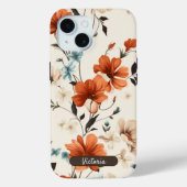 iPhone 15 Telefoonhoesje Eenvoudig Elegant Bloemen Case-Mate iPhone Case (Achterkant)