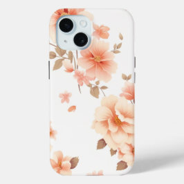 iPhone 15 Telefoonhoesje Eenvoudig Elegant Bloemen iPhone 15 Case