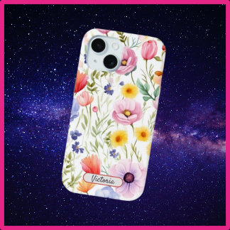 iPhone 15 Telefoonhoesje met Wildflower Floral Des iPhone 15 Case