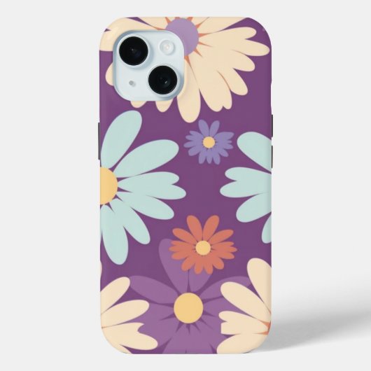 iPhone 15 Telefoonhoesje Retro Floral Art Design Case-Mate iPhone Case (Achterkant)