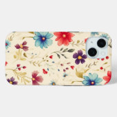 iPhone 15 Telefoonhoesje W / Elegant bloemenontwer Case-Mate iPhone Case (Achterkant (horizontaal))