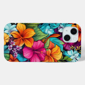 iPhone 15 Telefoonhoesje W / Tropisch bloemontwerp Case-Mate iPhone Case (Achterkant (horizontaal))