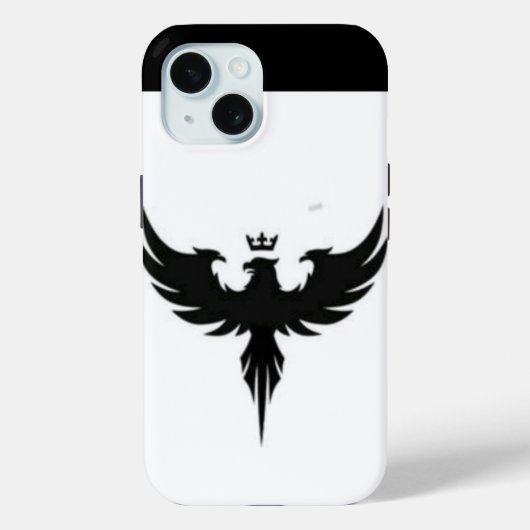"iPhone 15 White & Eagle Design Hoesje - Vet en El (Achterkant)