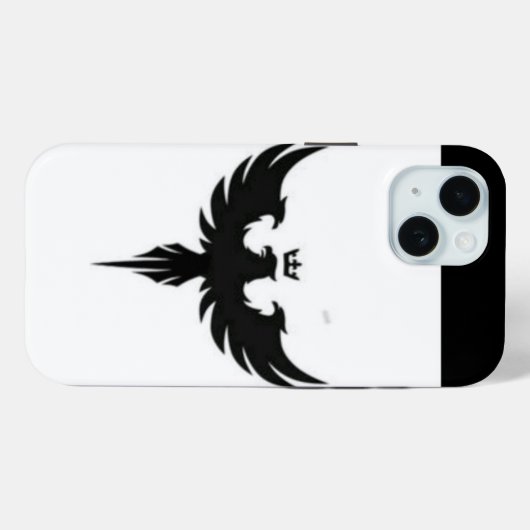 "iPhone 15 White & Eagle Design Hoesje - Vet en El (Achterkant (horizontaal))