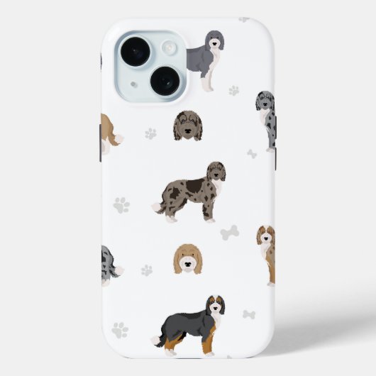 iPhone 15 zware hoesjes aussiedoodle (Achterkant)