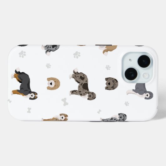iPhone 15 zware hoesjes aussiedoodle (Achterkant (horizontaal))