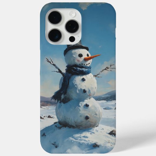 iPhone 15Pro Max Cover Leuke Kerst Trendy Sneeuw (Achterkant)