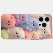 iPhone 15Pro Max hoesje teddykatten kleurrijk (Achterkant (horizontaal))
