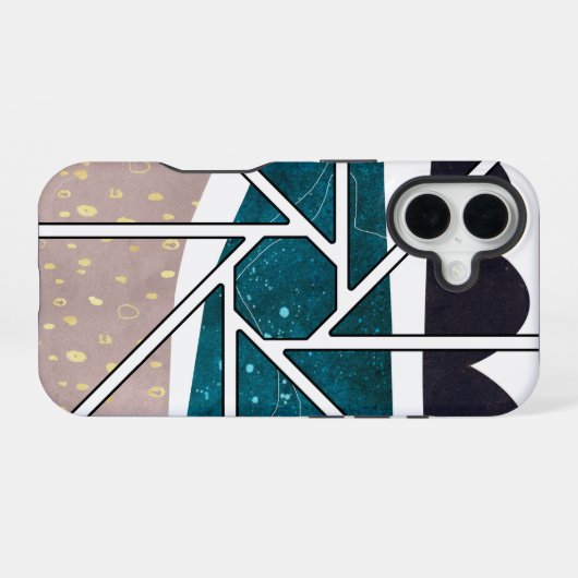 iphone 16 abstract case design iPhone 16 hoesje (Achterkant horizontaal)