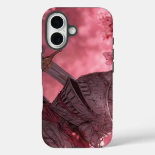iPhone 16 Anime Ridderharnas Donkere Fantasy Bloes Hoesje