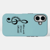 iPhone 16 Apple Hoesje met muzieknoot (Achterkant (horizontaal))