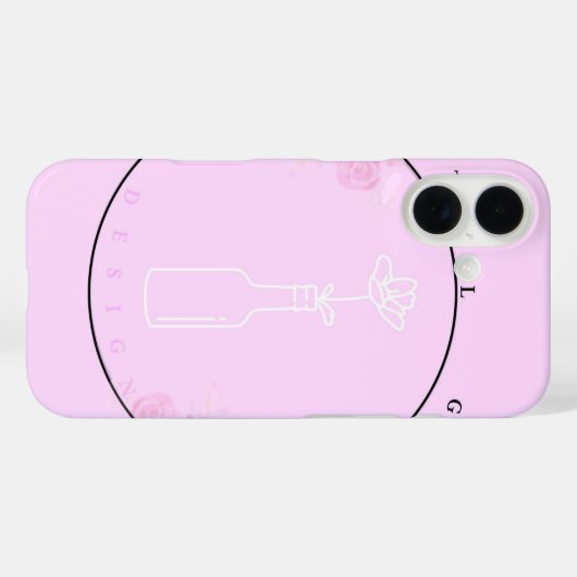 iphone 16 case flower in a bottle (Achterkant (horizontaal))
