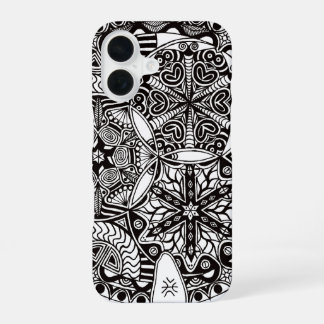 iPhone 16 Case "Golden Nebulae" (monochrome) Hoesje