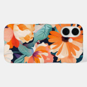iPhone 16 Case Vivid Bold Floral Design (Achterkant (horizontaal))