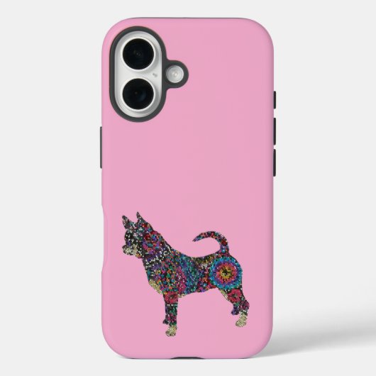 iPhone 16 Case with chihuahua (Achterkant)