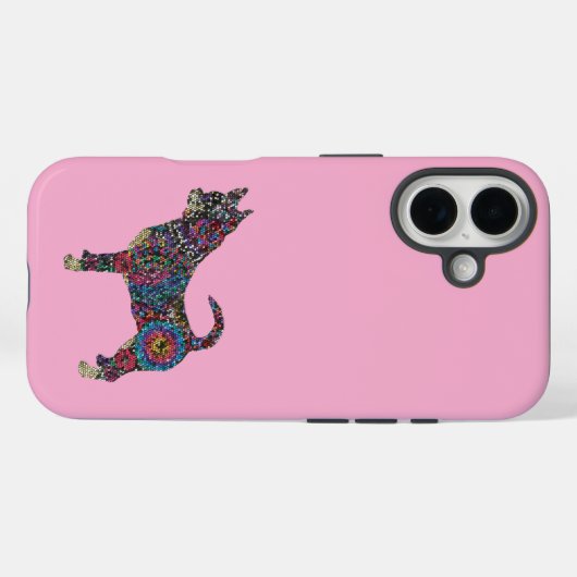 iPhone 16 Case with chihuahua (Achterkant (horizontaal))