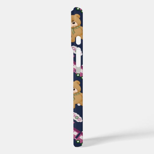 Iphone 16 Choo choo train bear case (Achterkant / Links)