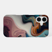 iPhone 16 Hoesje Abstract Marmer Design (Achterkant horizontaal)