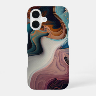iPhone 16 Hoesje Abstract Marmer Design