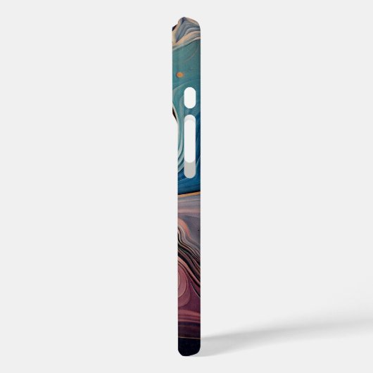 iPhone 16 Hoesje Abstracte Marmeren Design (Achterkant / Links)