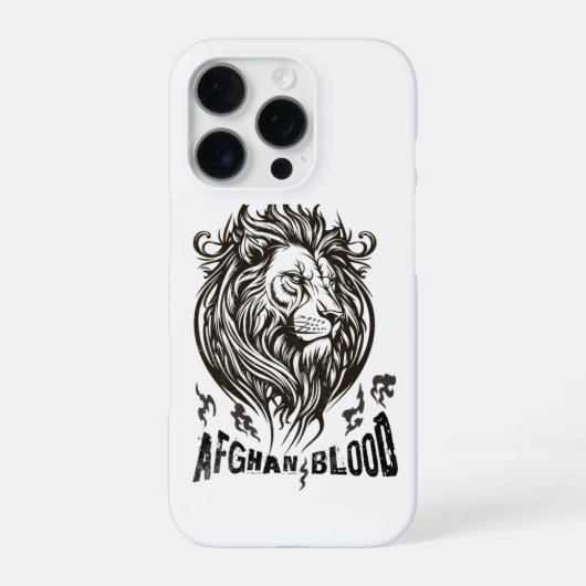 iPhone 16 Hoesje Afghan Blood Lion iPhone 16 Pro Hoesje (Achterkant)