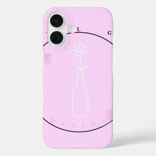 iphone 16 hoesje bloem in een fles (Achterkant)
