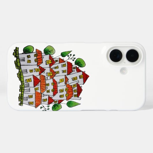 iPhone 16 hoesje (Doodle - Handgetekend) (Achterkant (horizontaal))