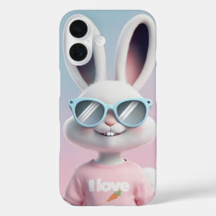 iPhone 16 hoesje Ik hou van wortelkonijn