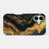 iPhone 16 Hoesje met Schilderstijl Abstract Ontwer (Achterkant horizontaal)