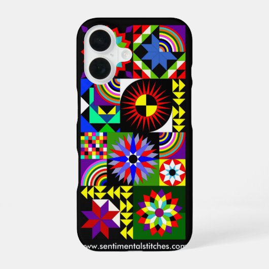 iPhone 16 Hoesje - Quilt Collage (Achterkant)