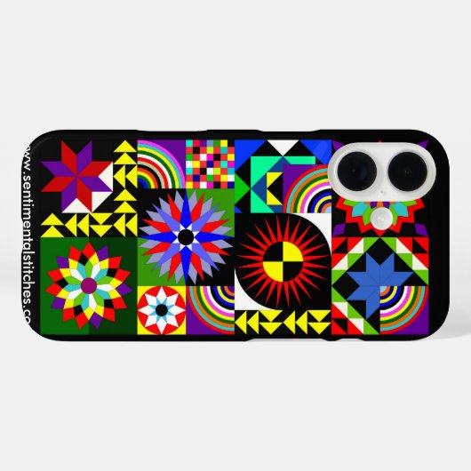 iPhone 16 Hoesje - Quilt Collage (Achterkant (horizontaal))