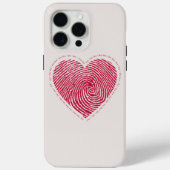 iPhone 16 Hoesje - Vingerafdruk Love Heart - Uniek (Achterkant)