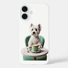 iPhone 16 Hoesje - Westie heeft een latte