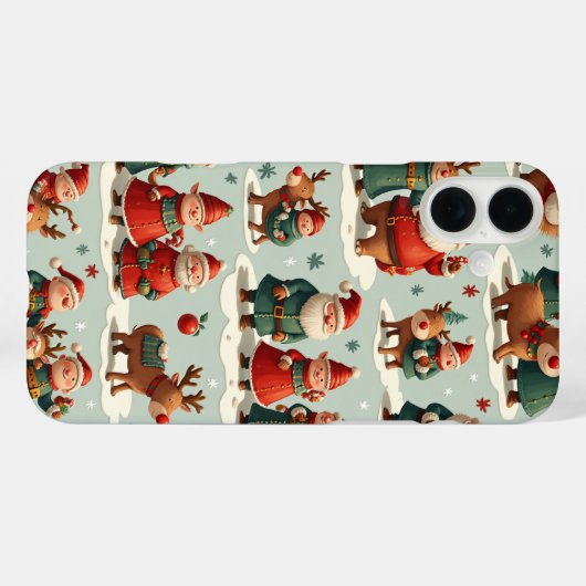iPhone 16 Hoesjes (met kerst) (Achterkant (horizontaal))