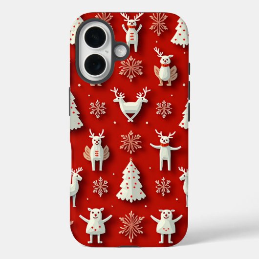 iPhone 16 Hoesjes (met kerst) (Achterkant)