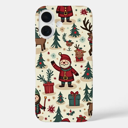 iPhone 16 Hoesjes (met kerst) (Achterkant)