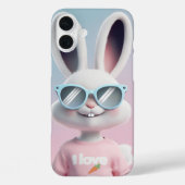 iPhone 16 Plus Schattige konijntje hoesje (Achterkant)